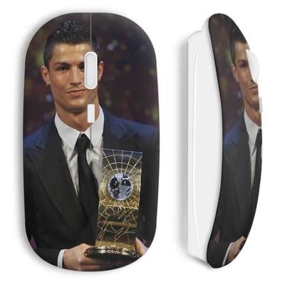 Wireless Mouse - MANIACASE - Cristiano Ronaldo - Compatible Mac and PC - USB Key Included - White Color