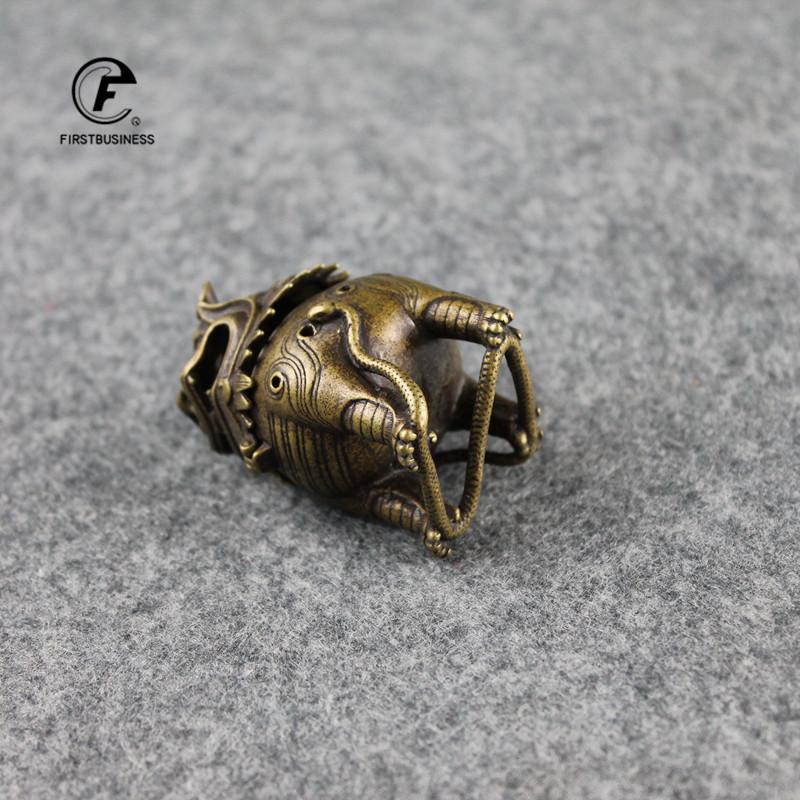 Antique Copper Classical Chinese Mythical Beast Incense Burners Ornaments Brass Mini Sandalwood Censers Home Decorations Crafts