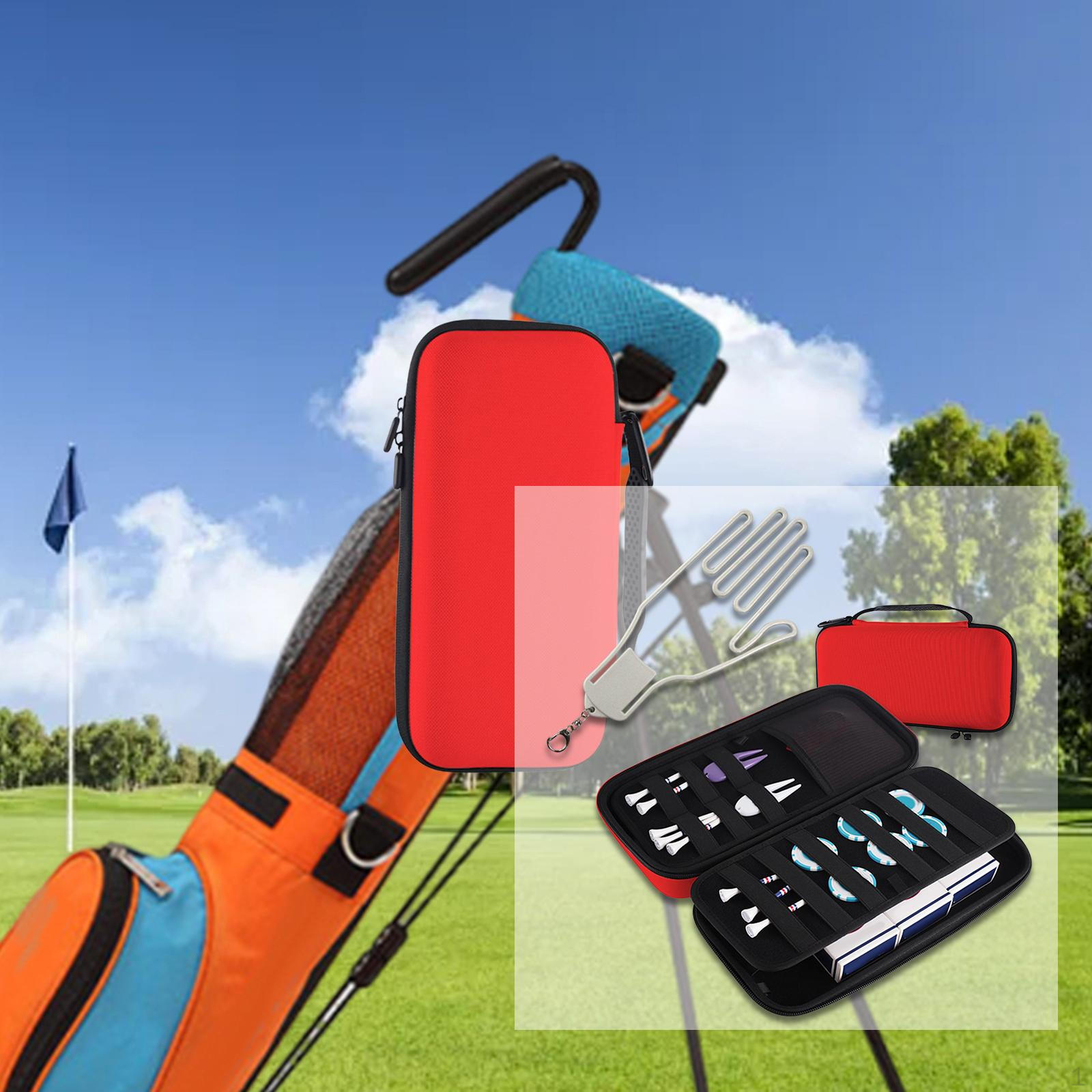 

Чехол для гольф-перчатки, сумка для переноски, съемная вешалка, легкий мешочек для мячей, аксессуар для красный