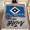 Custom Name,Hamburger SV Printed Flannel Blanket, soft throw for bedroom sofa, washable, Christmas present, great gift.