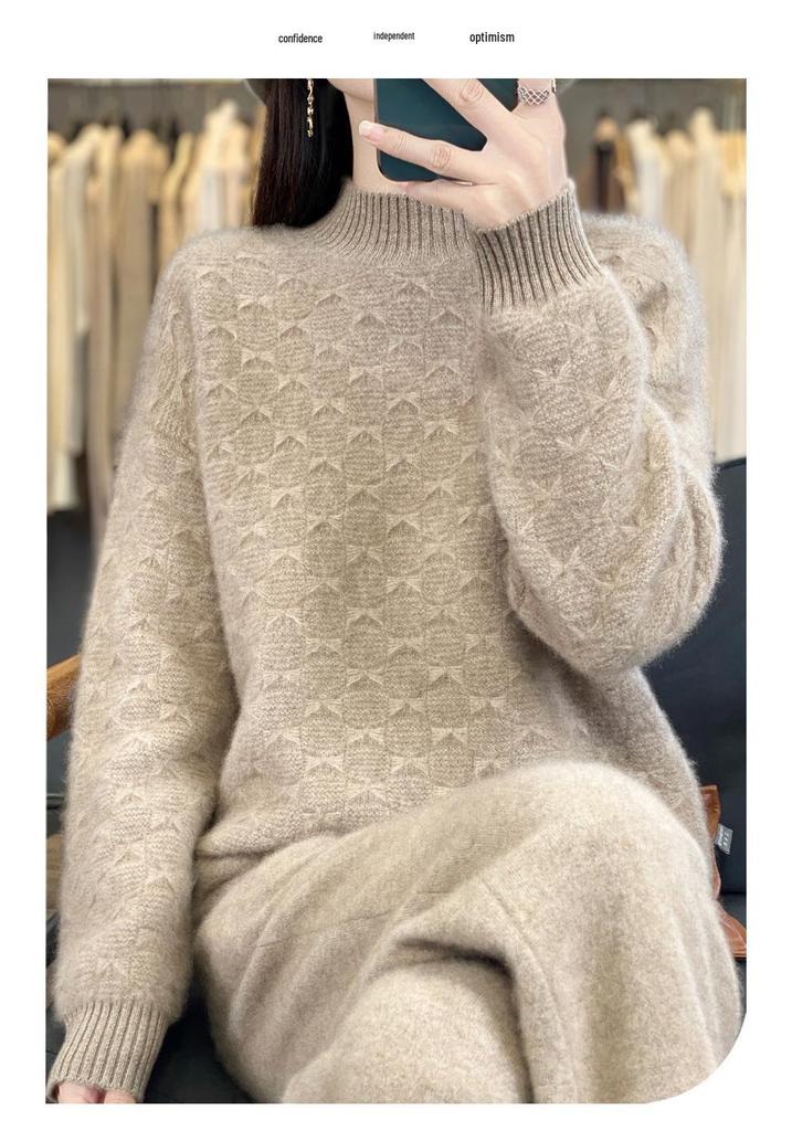 Korean Style Loose Knit Sweater: Women's Autumn/Winter Long Sleeve, Lazy Chic