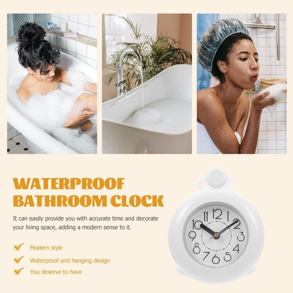 Silent Movement Bathroom Clock Nylon Lanyard Wall Mounted Clock Unique Desktop Clock  Bedroom