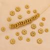 50pcs Stainless Steel Gold color Daisy Spacer Beads Mini Snowflake Spacer Charms DIY Bracelet Necklace Jewelry Making Supplies