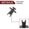 Car Front Fender Skirt Clip for GM for Chrysler Durable No.14019205 | Bumper Push Type Plastic Retainer Rivets Black 100 Pcs