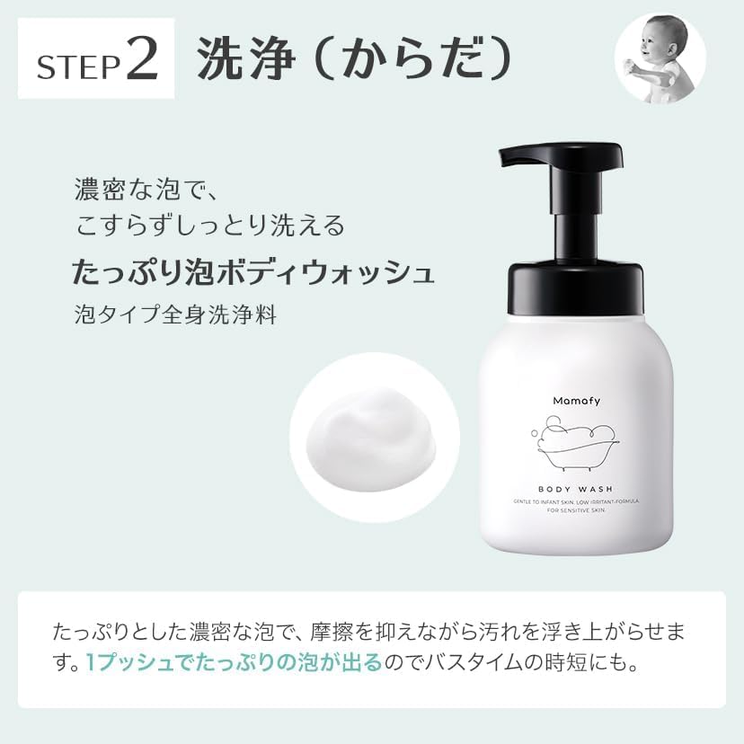 Mamafy Zestaw Próbny Żel do mycia 25ml Żel do mycia ciała 80ml Bogate mleczko 30g Mleczna emulsja Pielęgnacja skóry Przenośny zestaw próbny 2 tygodnie Dla niemowląt Hipoalergiczny Skóra wrażliwa