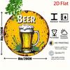 Retro Beer Metal Sign Wall Art Round Aluminum Foam Mug