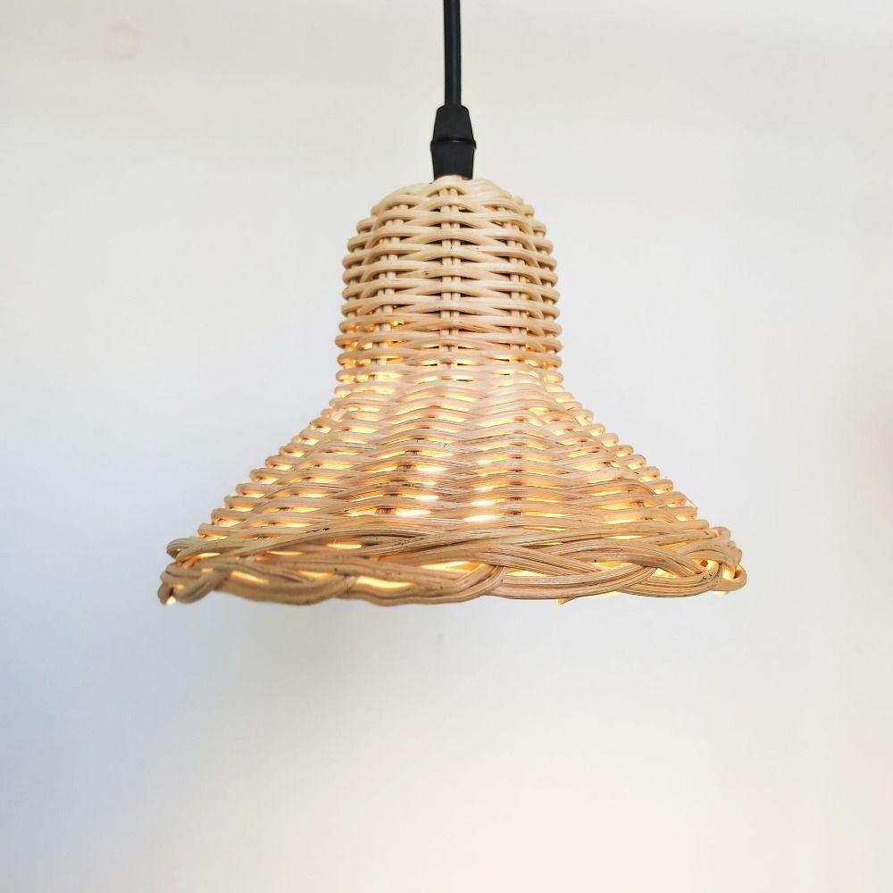 

Handmade Chandelier Light Cover Rattan Pendant Lamp Cover Woven Lampshade Room Light