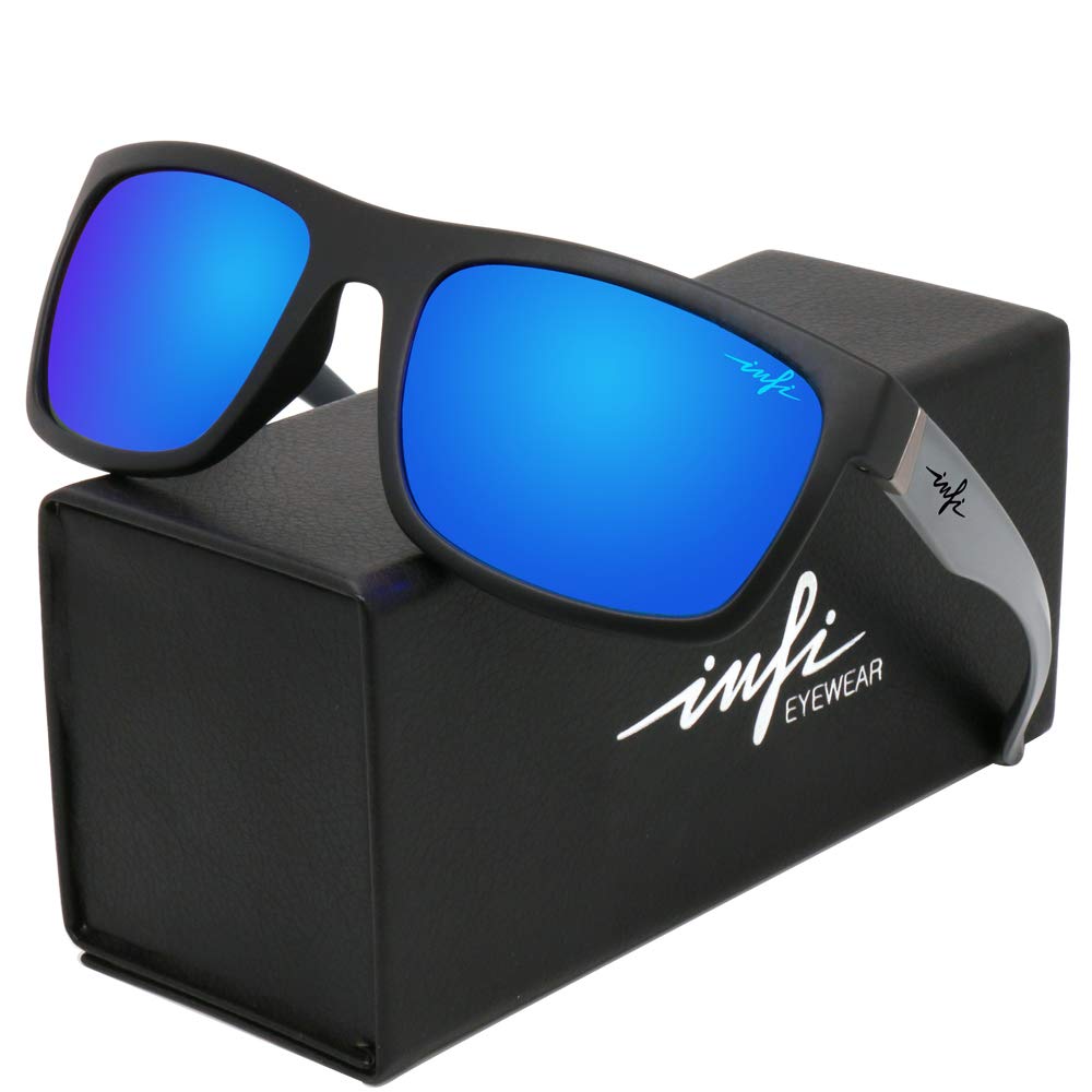 INFI Polarized Ultra with Mirrored UV for Sea and for Men and Women Sunglasses, Lightweight, Strap, Lenses, Protection, Fishing, Driving, Baseball,