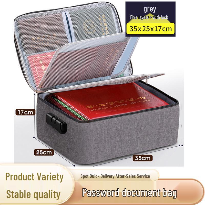 Travel Document Organizer with Combination Lock - Convenient and Secure Storage Wallet