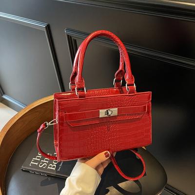 Premium Texture Solid Color Urban Women Commuting Temperament Handbag New Premium Shoulder Messenger Bag