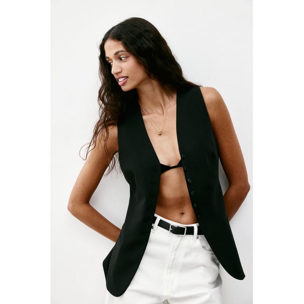 

H M Viscose Blend Suit Vest Black