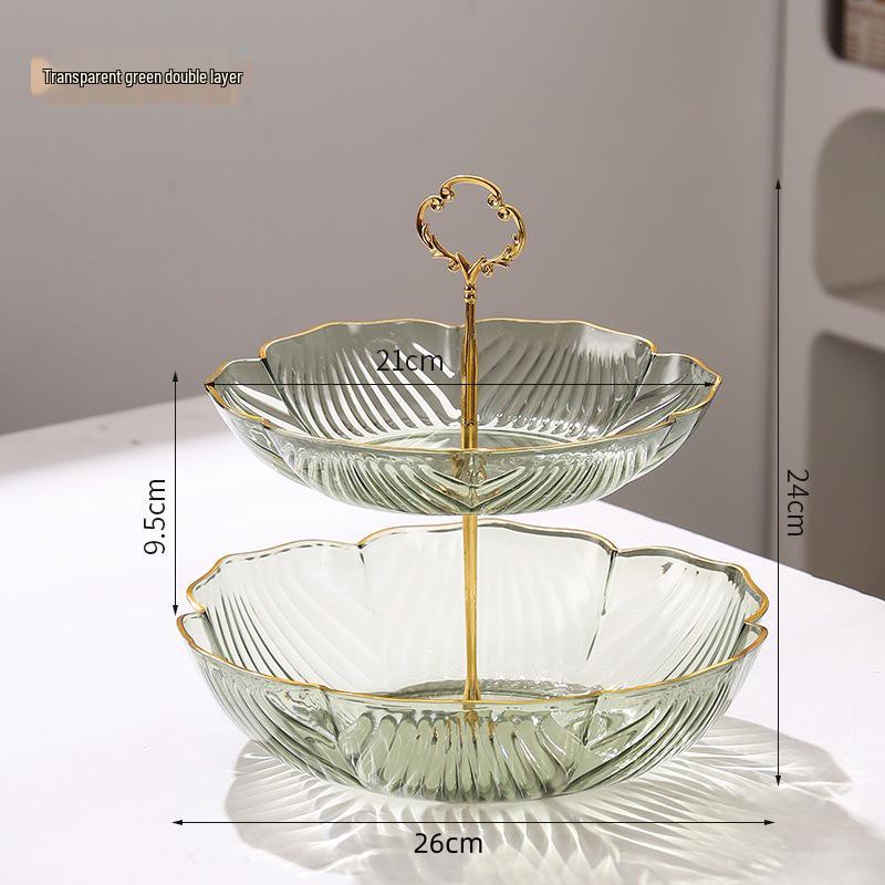 Exquisite Bear Fruit Plate: Multi-Layer Dessert & Candy Display for Luxurious Living Rooms.