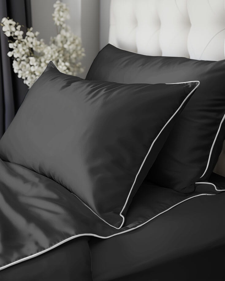 Pure Cotton Bedding Set 140x200 Grey Premium