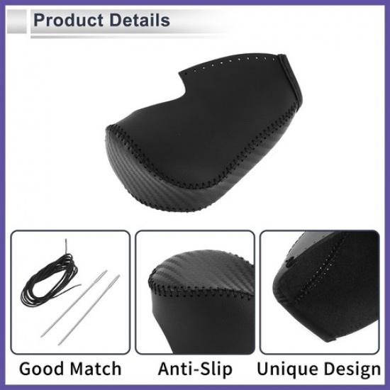 1 Pc Car Gear Shift Knob Cover Black Faux Leather for Honda Civic 2012-2014 New