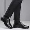 Leather shoes men's spring and autumn leather breathable business casual shoes soft sole one pedal middle-aged father shoes