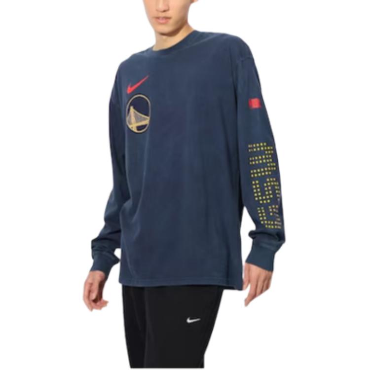 Nike Golden State Warriors Courtside City Edition Men s Nike Nba Max90 Long Sleeve T Shirt HJ2550-419 M