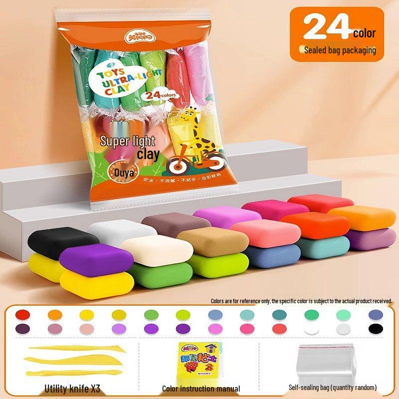 Super Light Non-Toxic Children's Clay Set - 36 Colors of Colored Plasticine for Kindergarten