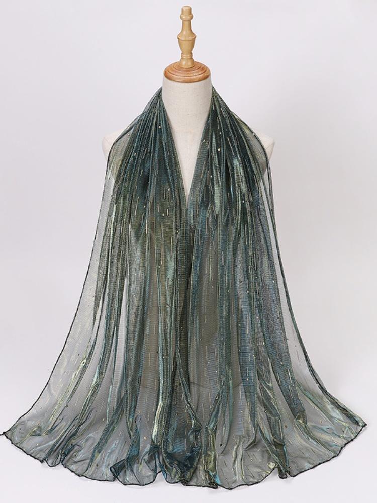 

European and American Bandana Scarf Cotton Linen Yarn-dyed Striped Scarves Tassel Long Shawl Male Accessories