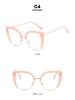 Cat-Eye Semi-Rimless Large Anti-Blue Light Eyeglass Frames, 2023 Retro Trend, European & American Style.