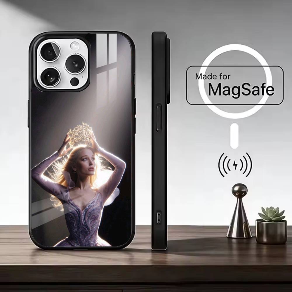 Singer A-Ariana Grande Phone Case For iPhone17,16,15,14,13,12,11 Plus,Pro Magnetic For Magsafe Wireless Charging