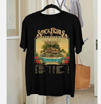 NUOVO T-shirt a maniche corte Date Tour Stick Figure Band 2025 Tutte le taglie
