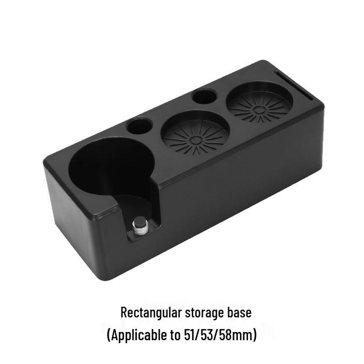 Czarny 3-częściowy zestaw stacji do ubijania kawy 51 mm z podstawą dystrybutora