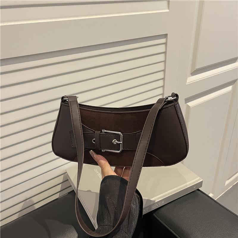 

Сумка Женская Новая Мода Повседневная Сумка Под Мышку 2025 Ручная Простая Сумка На Плечо Модная Женская Сумка Кроссбоди темно-коричневого