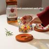 Striped Rotating Whiskey Tumbler Glass