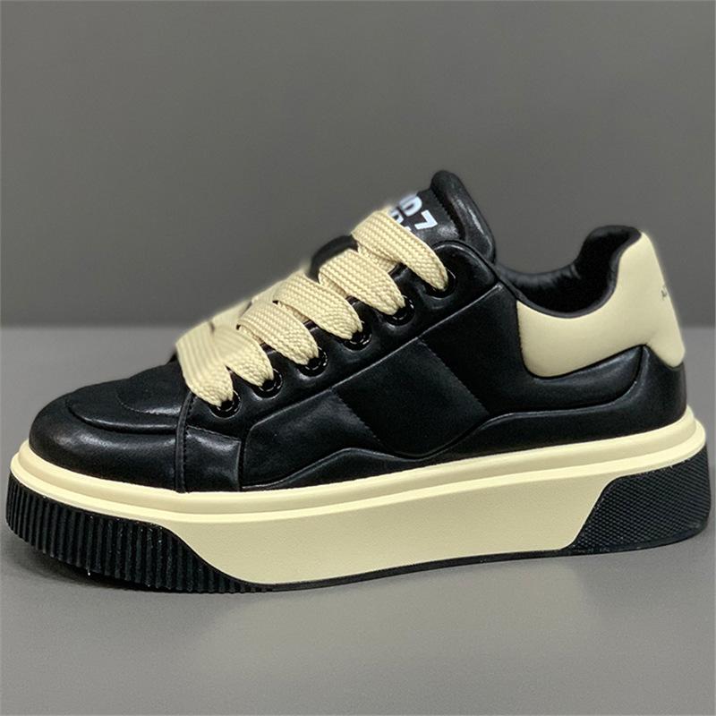 European high-end autumn and winter new platform sports casual shoes non-slip board shoes mbz 38 чёрный
