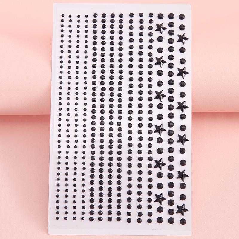 Mini Rhinestone Eye & Face Makeup Stickers - Flash Diamond Decoration for Stage and Party