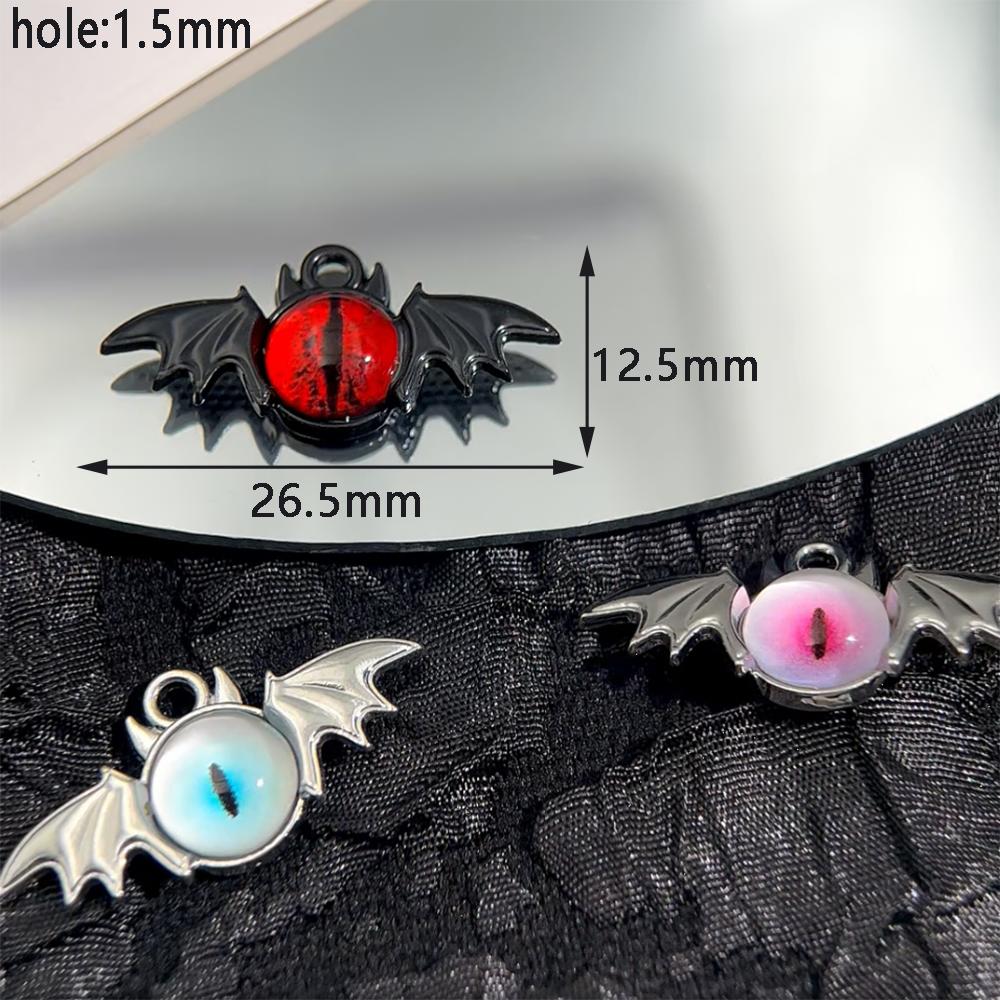 5pcs/lot Dark Wind Alloy Bat Magic Eye Pendant For DIY Anime Peripheral Necklace Keychain Bracelet Necklace Creative Jewelry