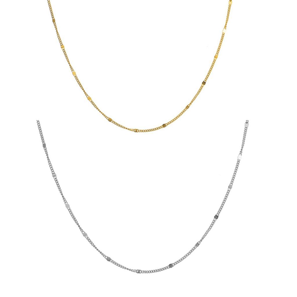 Sparkle Chain Necklace Plated Cute Simple Small Necklaces Cute Infinity Necklace for Women Wedding Jewelry
