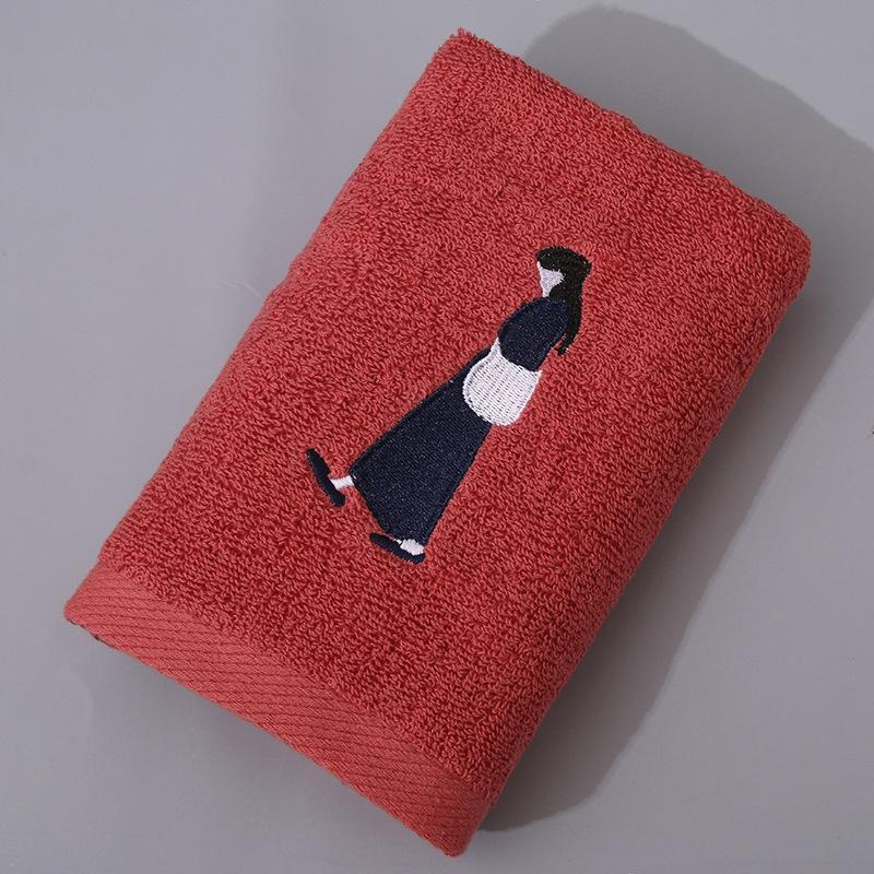 

Полотенца из 100% хлопка с вышивкой - 35x75, Очень толстые, Мягкие и впитывающие, Идеальны для свадебных подарков 35*75cm