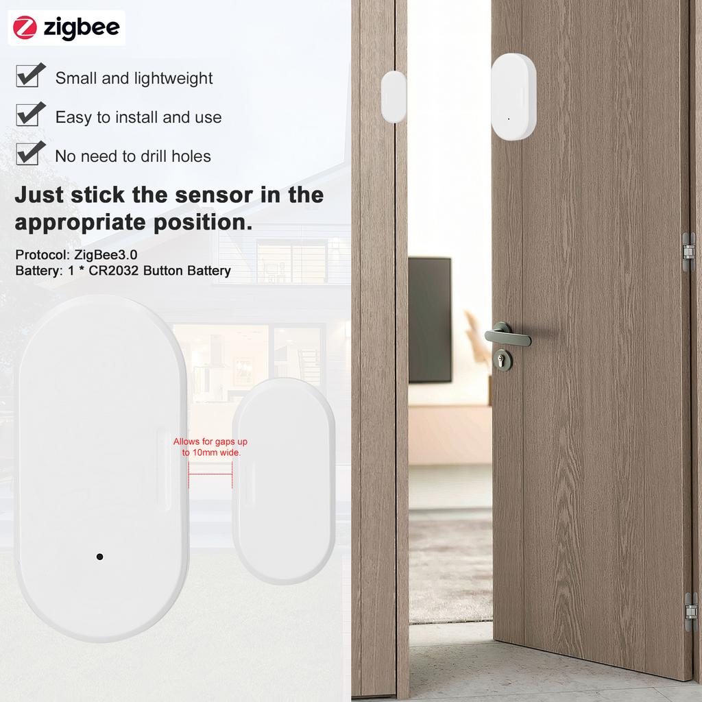 ZigBee Door and Window Sensor Wireless Contacts Sensor Support Home Device Intelligence Linkage APP