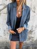 Autumn Casual Loose Lapel Denim Jacket with Suit Collar (2025)