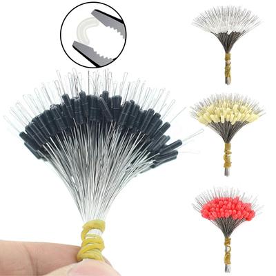 300pcs/lot Silicone Space Bean Stopper 1.0-8.0# Professional Fishing Float Anti-Strand Fishing Line Stopper Fishing Bobber Float 4.9