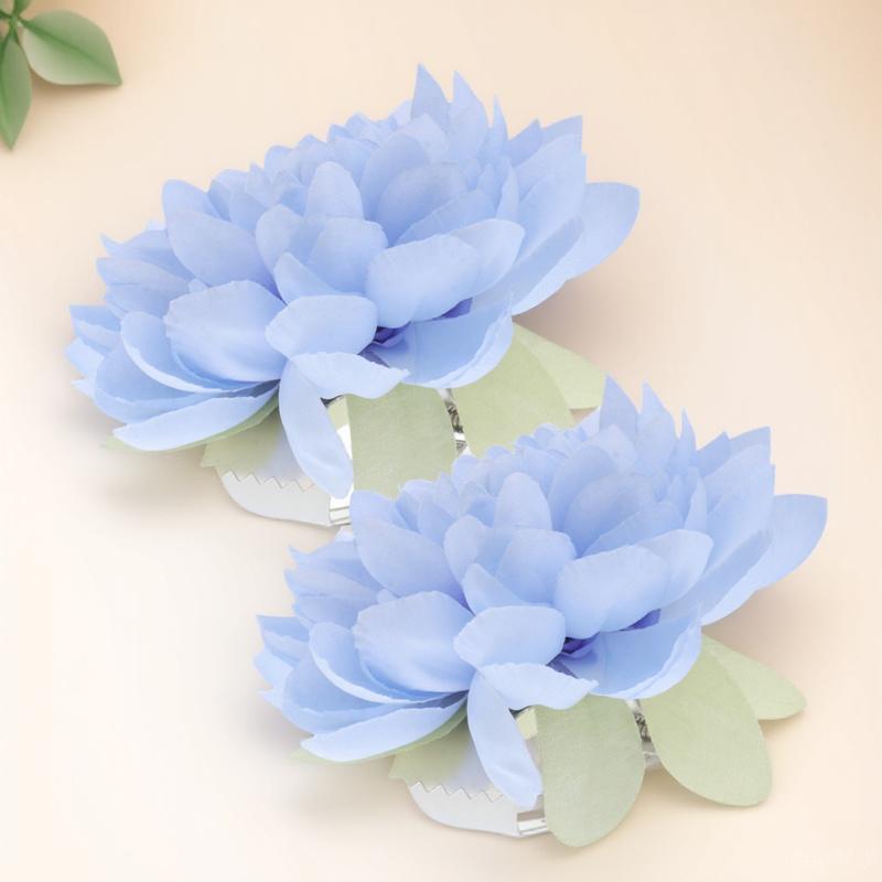 2Pcs Curtain Flower Clips Beautiful Floral Decor Easy To Use No Tools Required for Most Occasions Curtain Flower Buckle