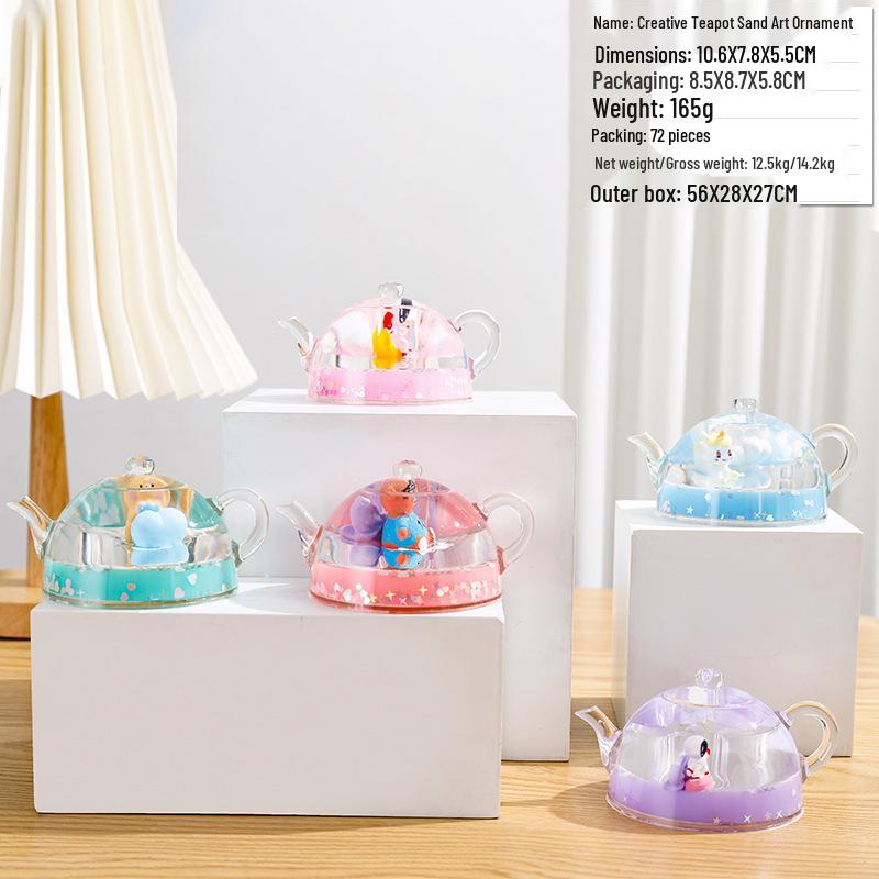 Panda Glitter Liquid Motion Hourglass - Decompression Toy & Acrylic Decoration Gift