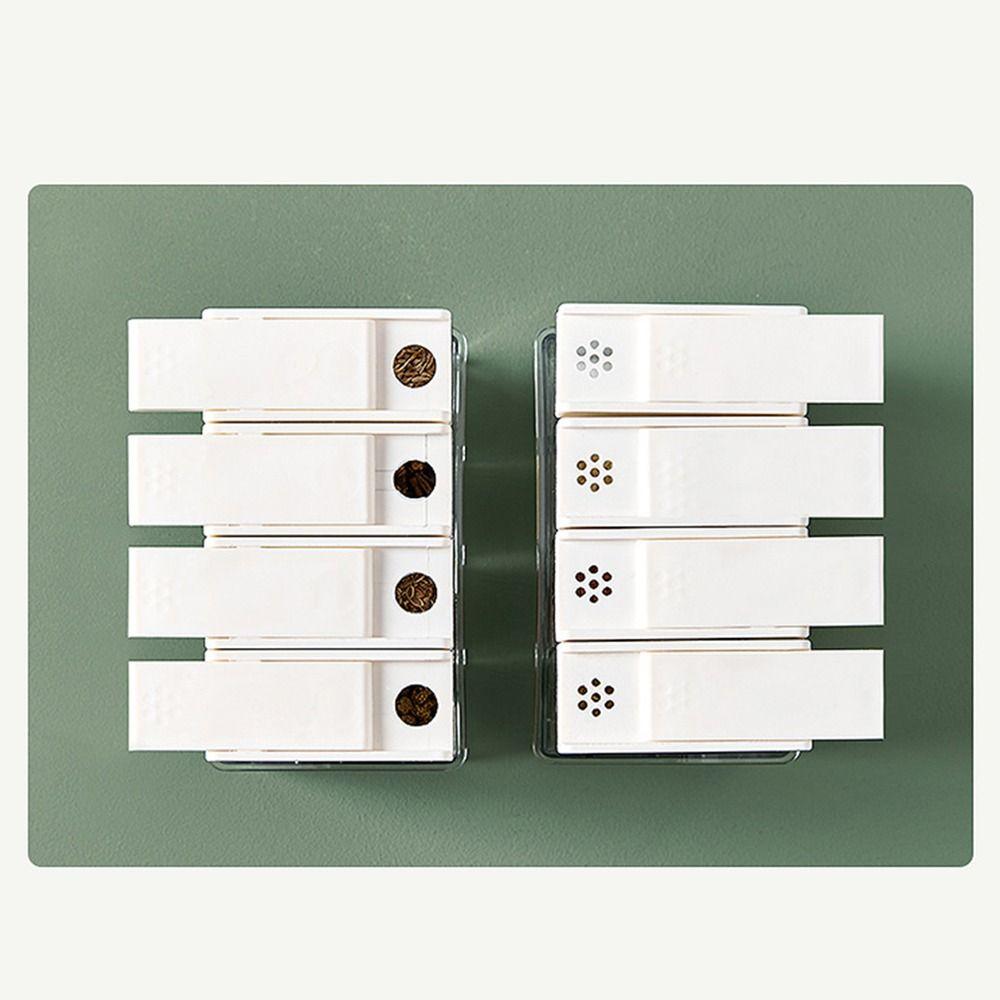 Double Hole Seasoning Condiment Box Clear Seasoning Storage Box Spices Container Set Travel