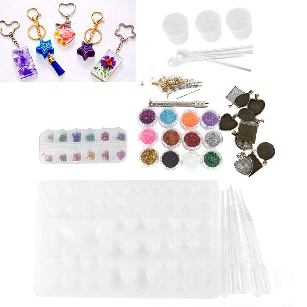 DIY Silicone Resin Jewelry Casting Molds Resin Making Kit Craft Creating Tools