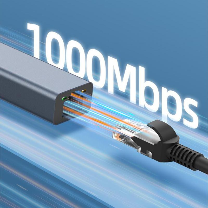 

Мережева карта Lan Type-C до Rj45 100/1000 Мбіт/с Gigabit Ethernet Adapter Drive Free Usb Ypc C Splitter Plug Play Network Card