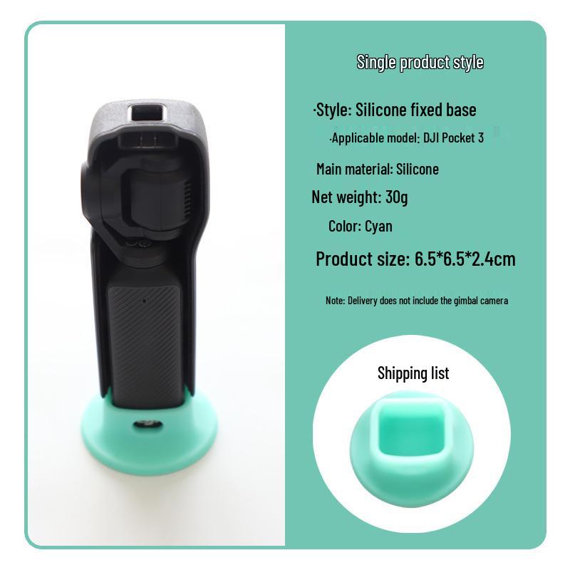 DJI Pocket 3 Kompatible Silikonbasis: Stabile rutschfeste Tischhalterung für Action-Gimbal-Kamera.