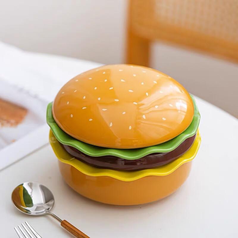 ZISIZ Hamburger Ceramic Dinner Plate