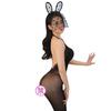 Sexy Underwear Lace Neck Onesie Stockings Carved Empty Female Sexy Uniform Black Silk Temptation Set