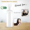 Hian Hair Oil Applicator Bottle with Comb Tip, Transparent Plastic Scalp Dispenser for Easy Oil & Shampoo Application, Refillable Bottle for Root C