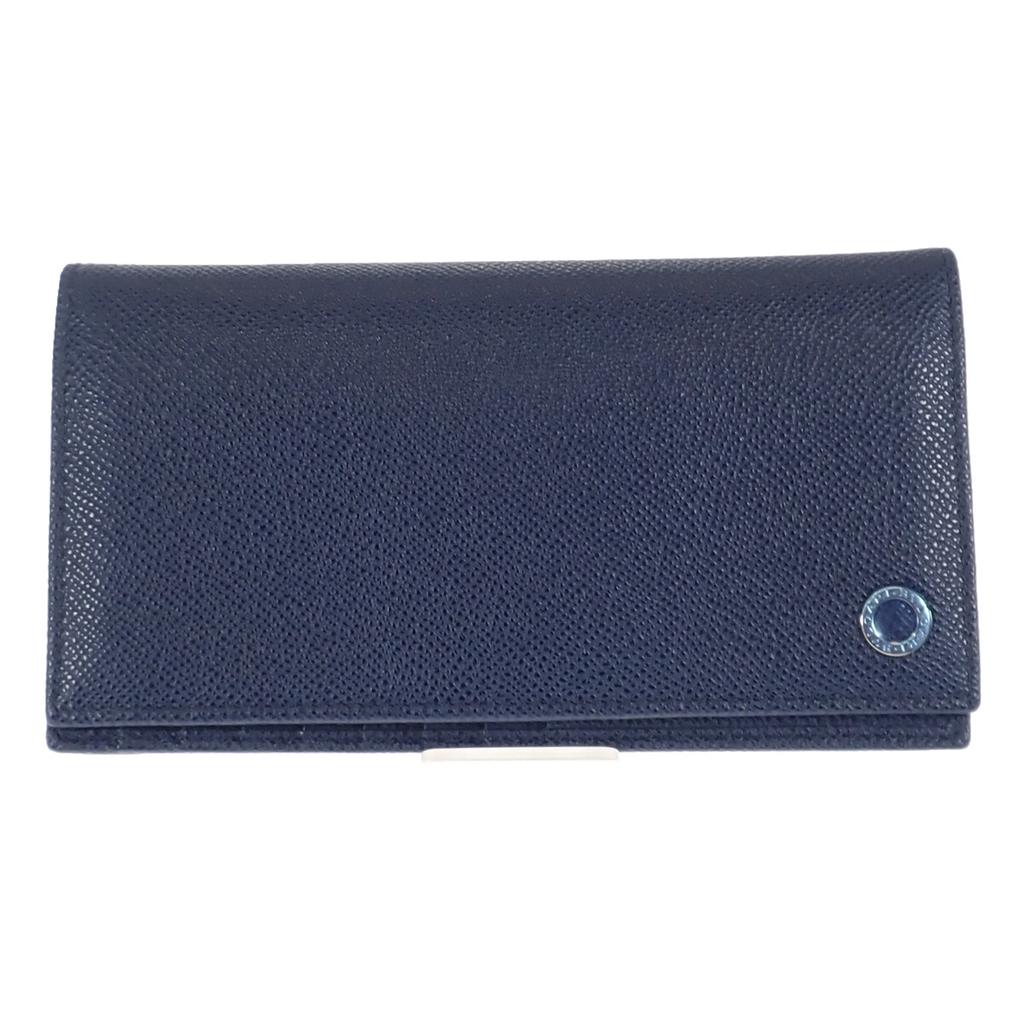 Bvlgari 283811 Bifold Wallet Navy Calfskin Mens