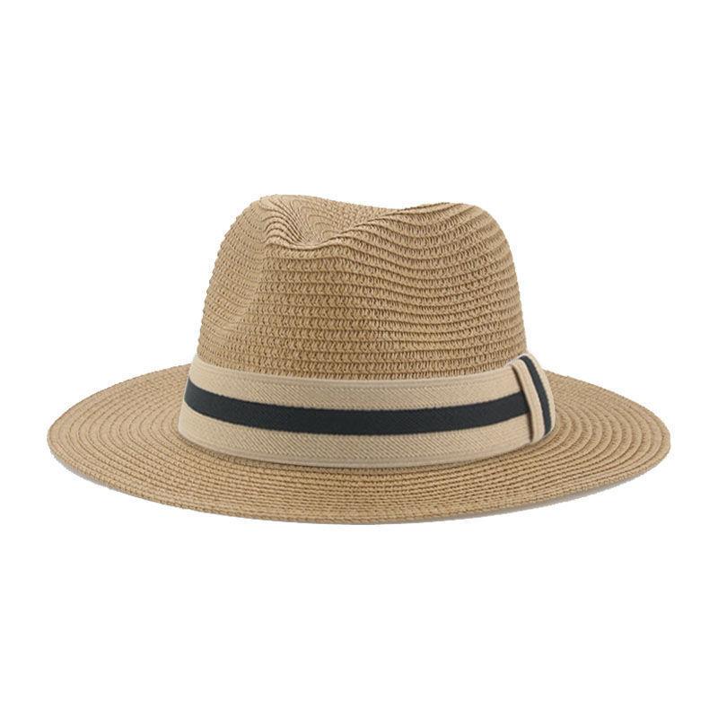 Retro straw hat Panama big flat brim hot sale in Europe and America, men's and women's new face small French sunshade beach hat