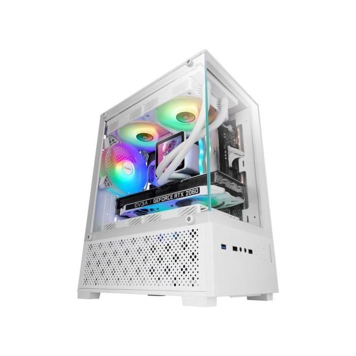 Mars Gaming Mc-se2 Caja Gaming Microatx Cristal Templado Ventilador Frgb 120mm Doble Cámara Blanco