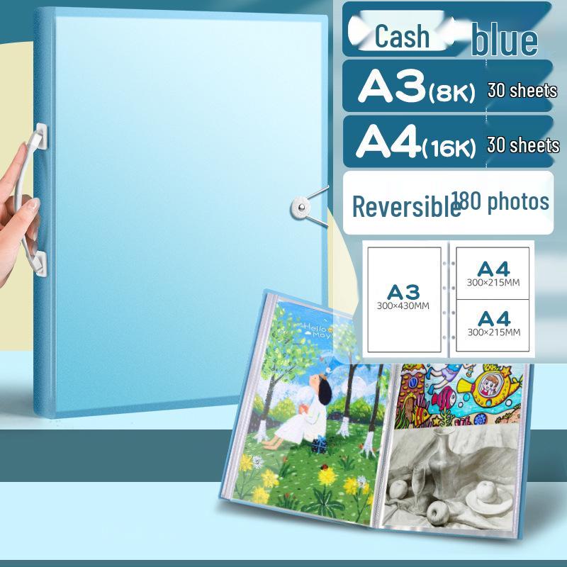 Kunst- und Skizzenkollektion für Kinder: 2 Fotoalben, Aufbewahrung für Zeichnungen, Klammern für Papier/Poster, 3 Malbücher
