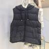 New autumn and winter European light and short knitted splicing hooded white goose down vest vest down jacket